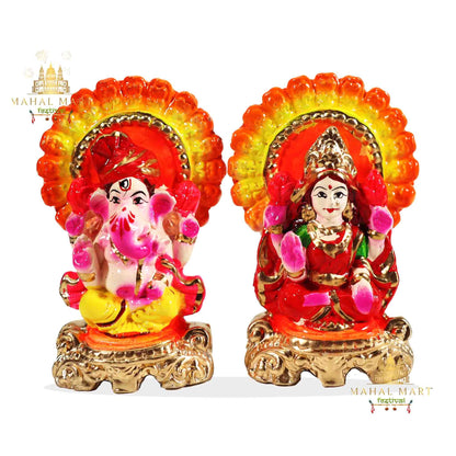 Colourful Idol of Laxmi Ganesh