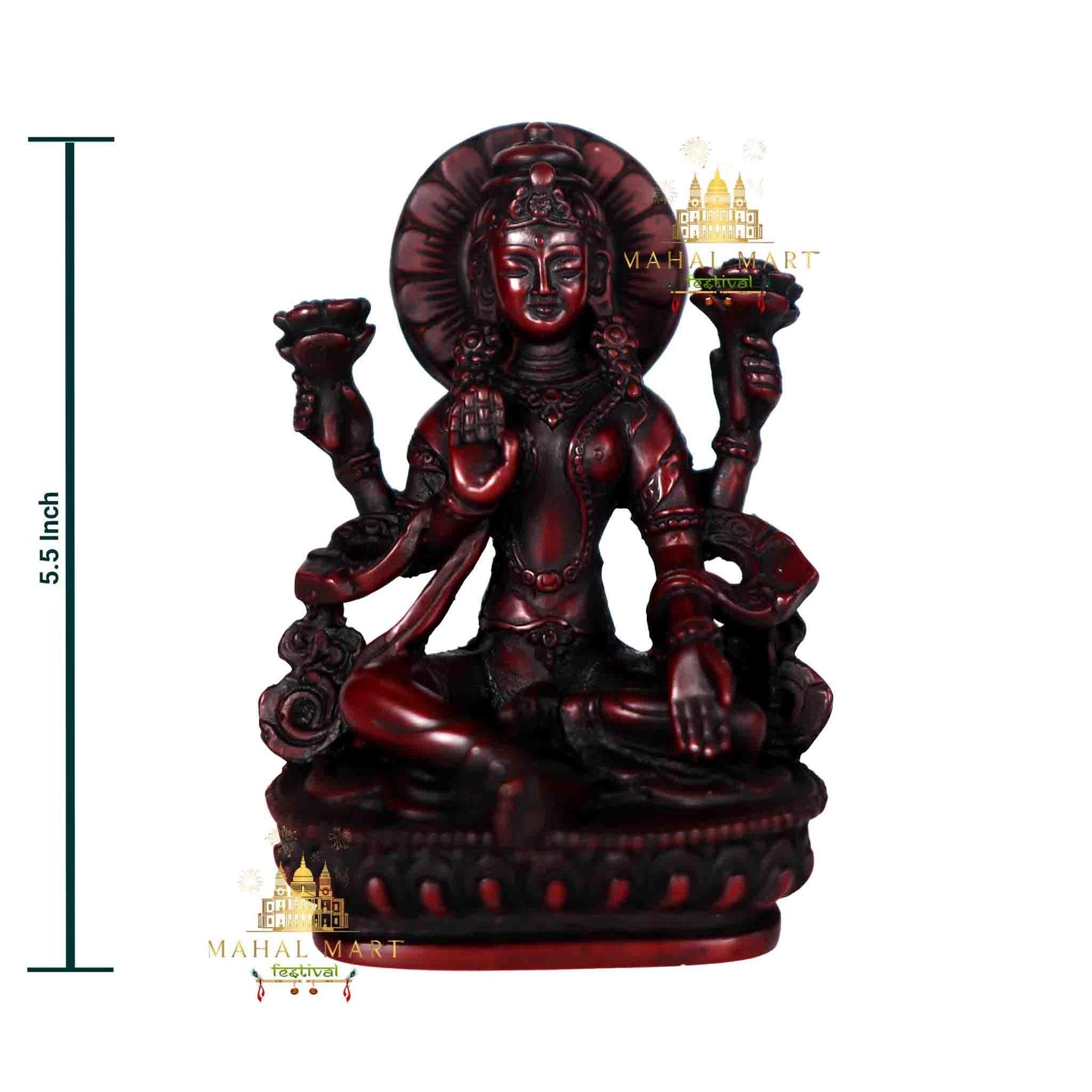 Maroon Laxmi Statue 6Inch