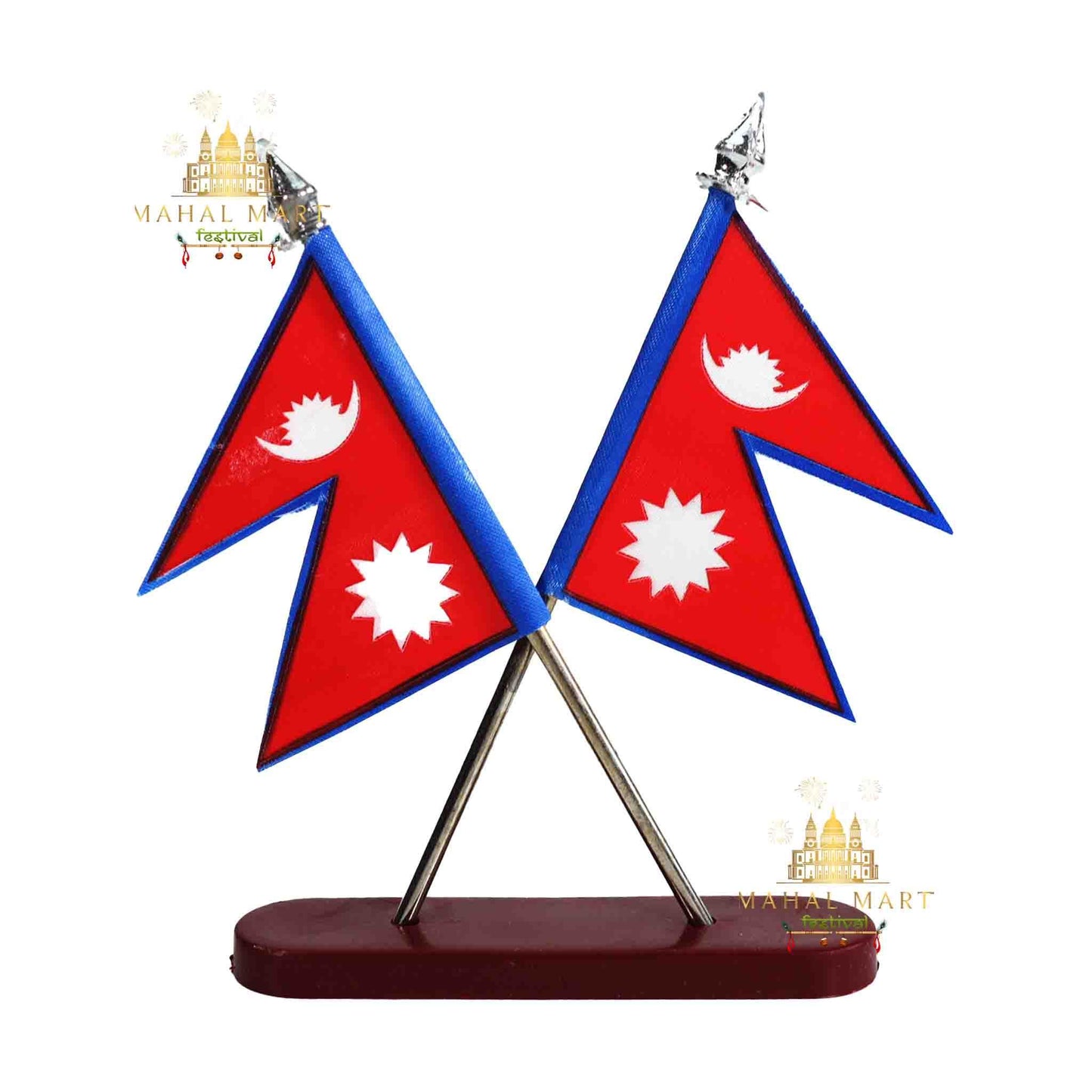 Nepali Flag Double Cross Stand