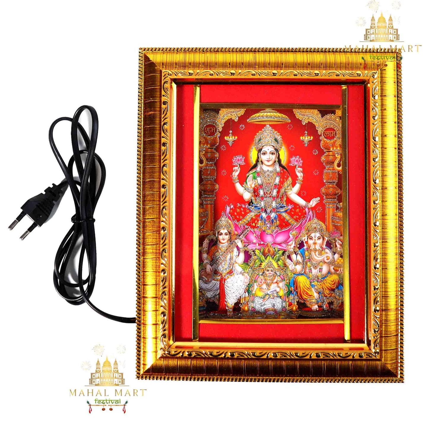 Sacred Mata Laxmi Photo Frame with Light