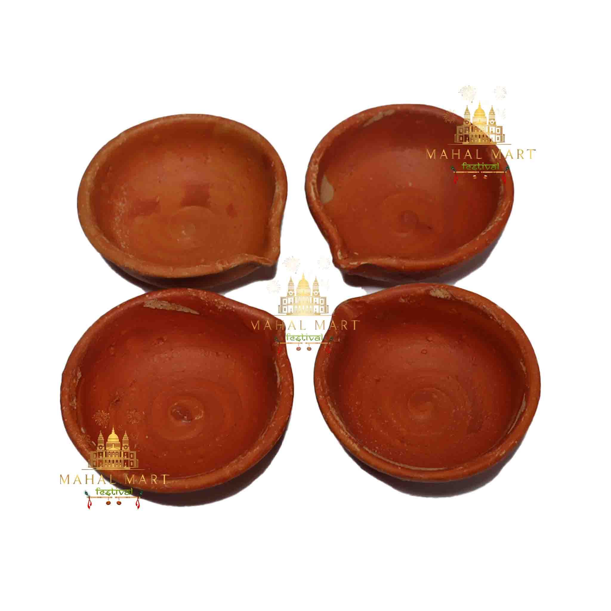 Plain Clay Diyo 4Pcs – Mahal Mart Festival